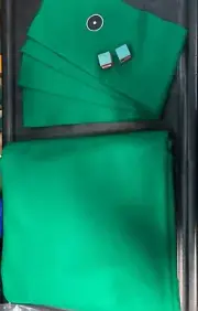 Pool Table Cloth 7ft Table - Premium Teflon Billiard Felt w/ PRE-CUT RAILS