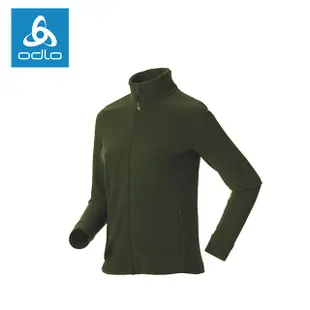 【瑞士ODLO】女刷毛長袖保暖夾克 210521 (49900-暗橄欖綠)