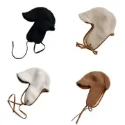 Bomber Hat Plush Earflap Hat Trapper Hat Hooded Hat Fleece Earflap Hat Ski Hat