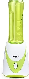 [Tristar] Smoothie Maker/Milkshake Maker (250 Watt) with 0.5 Litre Mixing Attachment (Drinking Bottle) - with Stainless Steel Blades and Dishwasher Safe Accessories, BL-4435, Green