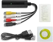 RAYWE VHS to Digital Converter USB 2.0 Video Converter Audio Capture Card VHS Box VHS VCR TV to Digital Converter Support Win 7/8/10