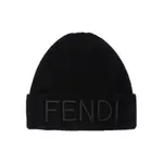 [Fendi] Fendi Wool Beanie Hat M BLACK