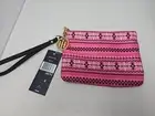 Tommy Hilfiger Wristlet Holiday Snowflake Hot Pink Design Clutch Wallet w/ Tags