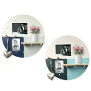 [Vanguard Universal] Wooden Double Photo Frame with Shelf (50x50x1cm) - A