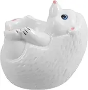 Zerodeko Cute Animal Ceramic Egg Cup Holder for Breakfast Adorable Animal Egg Cup Display Stand for Daily Use and Holiday Decoration