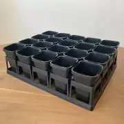 Plastic Plant Tube Air Pruning Tray 20-Cell with 68mm Pots Seedling Propagation