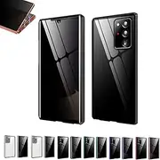 Techterio for Samsung Privacy Case, Techterio for Samsung Ultra Privacy Case for Samsung S21 S22 S23 S24, Anti Peeping Magnetic Tempered Glass Double-Sided (s22ultra,Black)