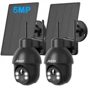 ANRAN 5MP Solar Battery Wireless Security Camera Color Night Vision Solar Audio