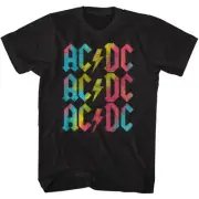 ACDC Mens T-Shirt New MULTI COLOR Logo Licensed 100% Black Cotton Sizes SM - 5XL