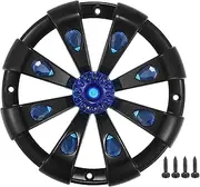 X AUTOHAUX Universal 5" Car Speaker Grills Cover Round 5 Inch Audio Speaker Subwoofer Guard Protector Case with Mounting Screws ABS Black - Pack of 1