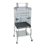 Avi One Medium Parrot Cage Medium Open Top Silver - Medium