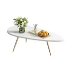Modern Coffee Table Oval Coffee Tables for Living Room Simple Center White