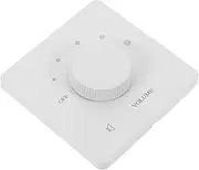 CLISPEED Volume Control Switch Audio Switch Sound Tone Knob Headphone Switch Audio Tone Knob Speaker Control Tone Panel Volume Control Panel Adjustable Tone Switch White Plastic