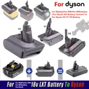 Adapter for Milwaukee/For Makita/For DW 18V Battery to For Dyson V6 V7 V8 Series
