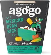 Agogo Mexican Bean Rice, 80g - Carton of 6. Easy to Make, Instant Rice Meal - 100% Natural, Gluten Free, Low Fat Meals - No Added Nasties Like MSG or Artificial Flavours