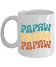 Funny Papaw Vintage Coffee Mug Love Papaw Retro Mother Color Cup Christmas Gift