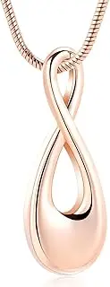 [VCCWYQK] Infinity Cremation Jewellery for Ashes Urn Necklace Pendant for Ashes Woman/Man Memorial Lockets Keepsake Cremation Ash Jewellery