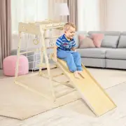 Climbing Frame Toddler Montessori Wood Playset 9 in 1 with Slide Toddler Slide