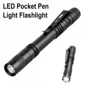 LED Flashlight Clip Mini Light Penlight Pocket Portable Pen Torch Lamp 2025US