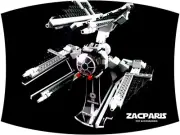 DISPLAY STAND for Star Wars Lego 8087 TIE Defender - Clear acrylic Very Nice!