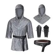 Retro Vintage Medieval Renaissance Armor Shirt Tunic Ren Faire Knight Ritter Crusader Celtic Knight Men's Viking Halloween Carnival Masquerade Performance Stag