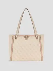 GUESS Women's Beige Logo Orlina Noel Tote Bag