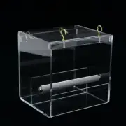 Acrylic Automatic Parrot Feeder No Mess Bird Cage Seed Feeding Container Box AU