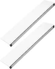 HOMSFOU 2pcs Acrylic Memo Board for Monitor Stylish Note Holder for Desk Organization Space Saving Reminder Board Cute Desk Accessories for Home Office School
