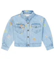 [The New Society] The New Society Burbank embroidered denim jacket Y 16 blue
