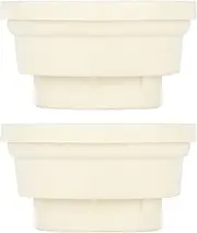 Pool Step Bumpers, Rubber Stopper for Pool Ladder, Swimming Pool Ladder Replacement Parts, 2Pcs White Rubber Stoppers and Safety Guard Supplies