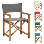 Solid Teak Wood Folding Director's Chair Camping Seating Multi Colours vidaXL