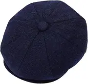 [ZRWASKA] Mens Flat Caps UK 8 Panel Peaky Flat Baker Boy Hats Wool Cap – Gatsby Tweed Wool Fabric Newsboy Style Women Baker 1920s Hat Flat Cap Men Plain Herringbone Size S-XXL