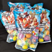 MARVEL CHARACTER EASTER EGGS 5 BAGS OF 14 Ct Easter Egg Hunt Candy Filled Eggs