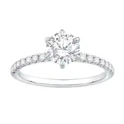 Solitaire Ring with 1.25ct of Laboratory Grown Diamonds in 18kt White Gold