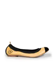 Orange Patent Leather Ballet Flats