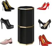 360° Rotating Shoe Cabinet Organizer Stand, Suitable for Small Spaces, Freestanding Round Shoe Rack with 15 Narrow Storage Shelves, Perfect for Entryway, Hallway, Corner, Stylish and Functional Shoe