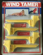 Vintage Wind Tamer Holds Blanket, Towel Down New in Package Yellow