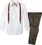 [Spring Notion] Boys' 4-Piece Dress up Pants Set