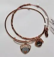 Alex and Ani Healing Takes Love Bracelet Set Of 2 Rose Gold Finish Bangles