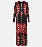 [Johanna Ortiz] Johanna Ortiz Printed silk tunic AU 16 black