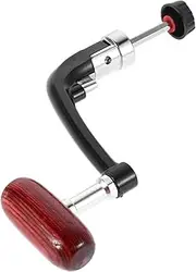 Replacement Fishing Handle Metal Knob Wooden Grip for Reel Arm Accessories