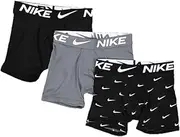 [Nike] Boy's Dri-Fit™ Boxers 3-Pack (Big Kids) Grey/Black SM (7-8 Big Kid)