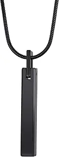 [vicima] Tungsten Steel Bar Pendant Necklace for Men and Women 24 Inch Snake Chain