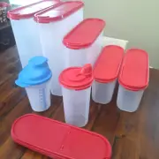16 Piece Set Of Tupperware Modular Mates with 3 extra lids,