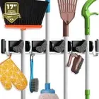 Mop Broom Holder Wall Mount Metal Pantry Organization and Storage Garden.