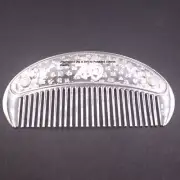 Pure S999 Fine Silver 999 Comb Lucky Fu Bless Healthy Hair Comb 46-47g 3.83inch