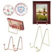 Iron Art Display Stand Dish Rack Plate Bowl Picture Frame Photo Book Pedestal ~
