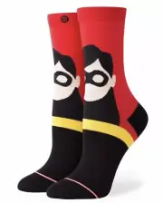 Stance Kids Red Crew Cotton Disney Pixar Incredibles 2 Violet Casual Socks Sz L