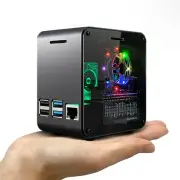 Electrocookie Raspberry Pi 4 Case, Aluminum Mini Tower Case With Cooli