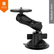 RAM Twist-Lock Suction Cup Medium Arm 1/4"-20 Stud Kit 1" Ball